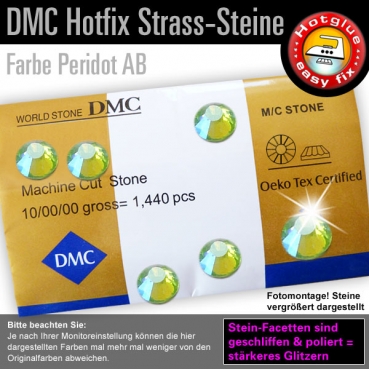 DMC Hotfix Strass-Steine SS20, Peridot AB