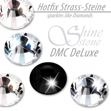 DMC ShineStone DeLuxe Hotfix Strass-Steine, SS16 Farbe Schwarz (Jet)