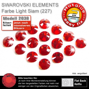 Swarovski® Kristalle 2038 Hotfix, SS30 Light Siam (Strass-Steine)