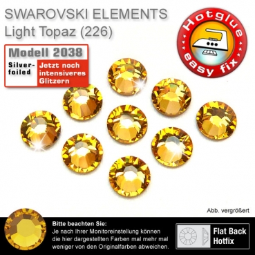 Swarovski® Kristalle 2038 Hotfix, SS6 Light Topaz (Strass-Steine)