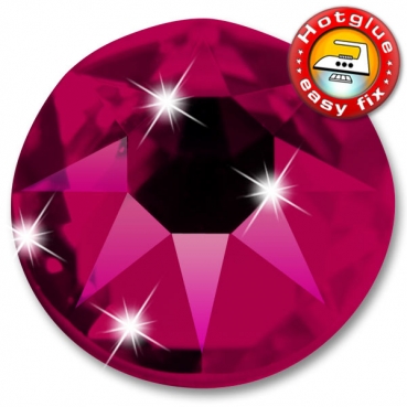 Swarovski® Kristalle 2078 XIRIUS Hotfix, SS12 Ruby (Strass-Steine zum Aufbügeln)