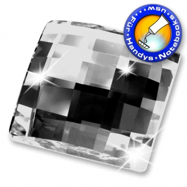 Swarovski 2493 Quadrat 8mm Black Diamond Strass-Steine zum Aufkleben