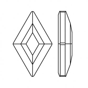 Swarovski® Kristalle 2773 Diamond Shape KEIN Hotfix, 9,9 x 5,9 mm (Strass-Steine)