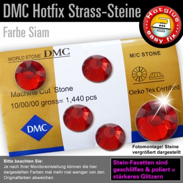 DMC Hotfix Strass-Steine SS20, Siam (Blutrot)