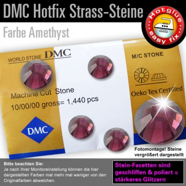 DMC Hotfix Strass-Steine SS20, Amethyst