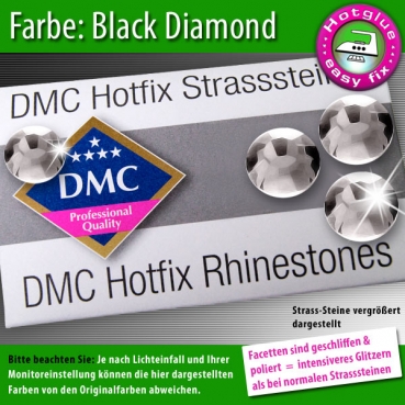 DMC Hotfix Strass-Steine SS16 Farbe Black Diamond
