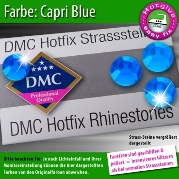 DMC Hotfix Strass-Steine SS10 Farbe Capri Blau