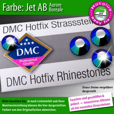 DMC Hotfix Strass-Steine SS16 Farbe Jet AB