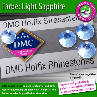DMC Hotfix Strass-Steine SS6 Farbe Light Safir