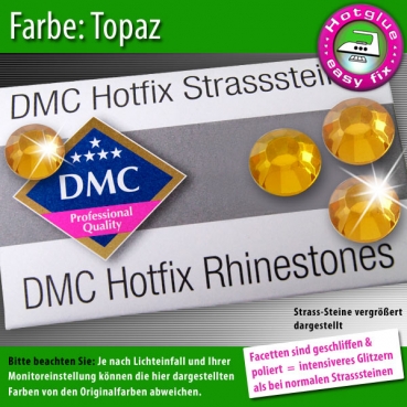 DMC Hotfix Strass-Steine SS16 Farbe Topaz (Goldbraun)