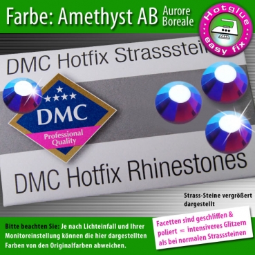 DMC Hotfix Strass-Steine SS16 Farbe Amethyst AB