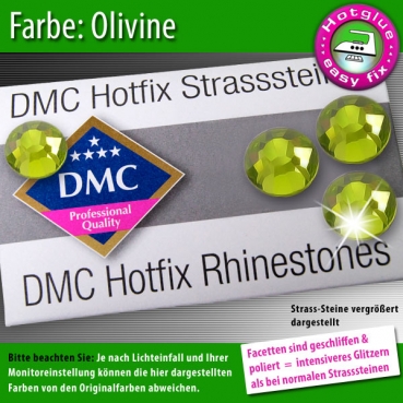 DMC Hotfix Strass-Steine SS10 Farbe Olivegrün