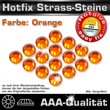 Hotfix Strass-Steine SS10 Farbe Orange zum Aufbügeln
