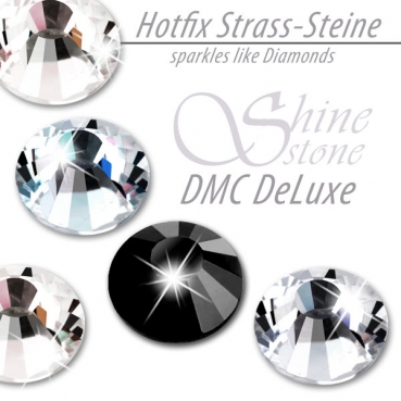 ShineStone DeLuxe Hotfix Strass-Steine SS10 Jet Hematite zum Aufbügeln