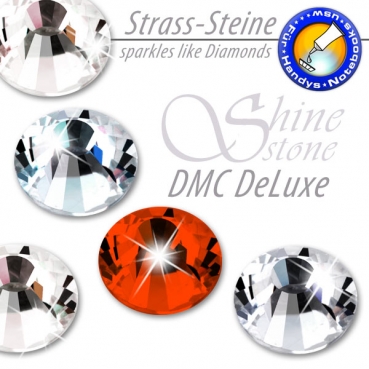 DMC ShineStone DeLuxe Strass-Steine KEIN Hotfix , SS34 Farbe Rotorange (Hyacinth)
