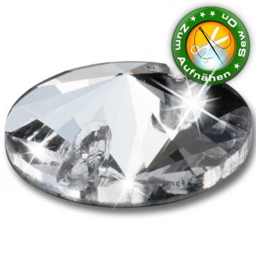 ShineStone DeLuxe Rivoli, 12 mm Crystal (Strass Steine zum Aufnähen)