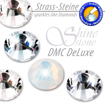 ShineStone DeLuxe - DMC Strass-Steine SS10 Farbe Weiss Opal (White Opal) - KEIN Hotfix