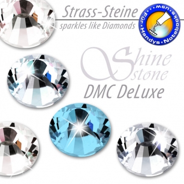 ShineStone DeLuxe - DMC Strass-Steine SS16 Farbe Hellblau (Aquamarine) - KEIN Hotfix