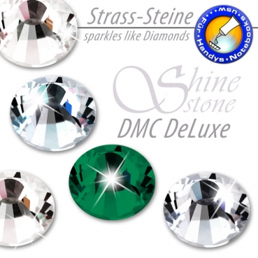 ShineStone DeLuxe - DMC Strass-Steine SS16 Farbe Smaragdgrün (Emerald) - KEIN Hotfix