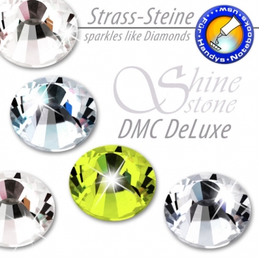 ShineStone DeLuxe - DMC Strass-Steine SS16 Farbe Zitronengelb (Citrine) - KEIN Hotfix