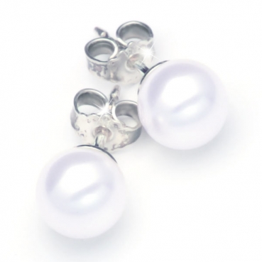 Sterling Silber Ohrrstecker gefertigt mit Swarovski® Crystal Pearls 8mm Lavender Pearl