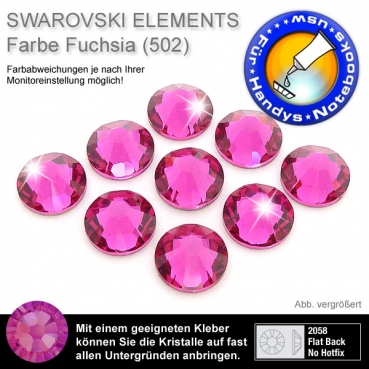 Swarovski® Kristalle 2058 KEIN Hotfix, SS10 Fuchsia (Strass-Steine)