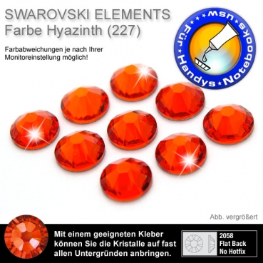 Swarovski® Kristalle 2058 KEIN Hotfix, SS10 Hyazinth (Strass-Steine)