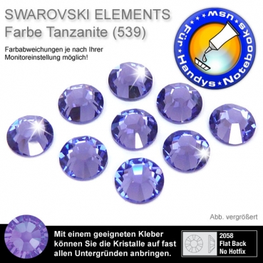 Swarovski® Kristalle 2058 KEIN Hotfix, SS10 Tanzanite (Strass-Steine)