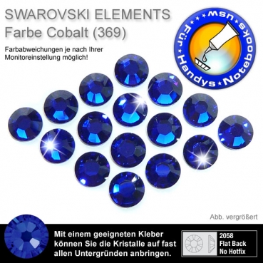 Swarovski® Kristalle 2058 KEIN Hotfix, SS5 Cobalt (Strass-Steine)