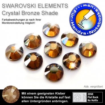 Swarovski® Kristalle 2058 KEIN Hotfix, SS5 Crystal Bronze Shade (Strass-Steine)