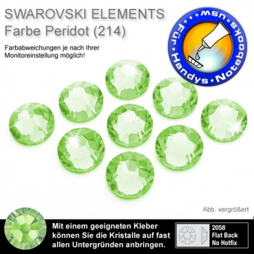 Swarovski® Kristalle 2058 KEIN Hotfix, SS6 Peridot (Strass-Steine)