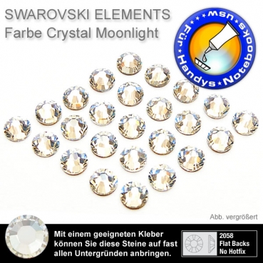Swarovski® Kristalle 2058 KEIN Hotfix, SS7 Crystal Moonlight (Strass-Steine)