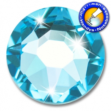 Swarovski® Kristalle 2088 XIRIUS, SS12 Aquamarine AB (Strass-Steine zum Aufkleben)