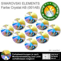 Swarovski 3200 Rivoli 18mm Crystal AB Strasssteine zum Aufnähen