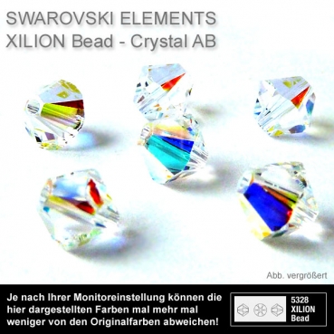 Swarovski® Perlen 5328, 6 mm, Crystal AB