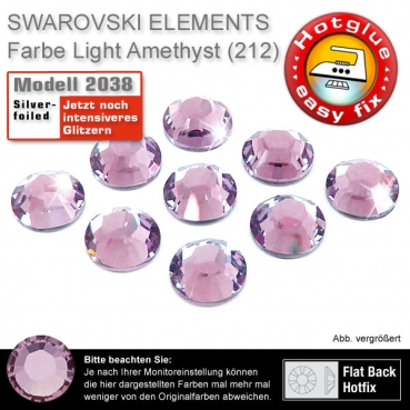 Swarovski® Kristalle 2038 Hotfix, SS30 Light Amethyst (Strass-Steine)