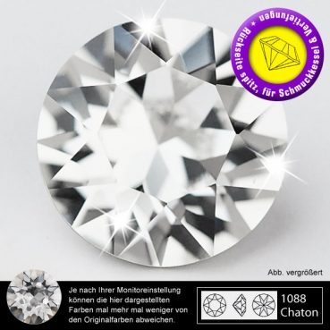 Swarovski® Kristalle 1088 XIRIUS Chatons, SS40 Crystal (Strass-Steine zum Einkleben)