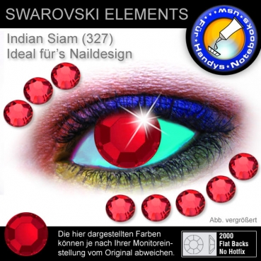 Swarovski® Kristalle 2000 KEIN Hotfix, SS3 Indian Siam (Strass-Steine)