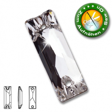 Swarovski® Kristalle 3255 Cosmic Baguette, 26x8,5mm Crystal (Strass Steine zum Aufnähen)