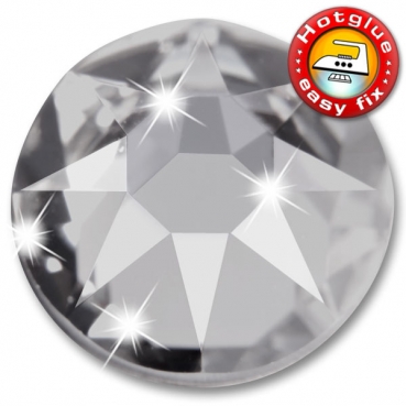 Swarovski® Kristalle 2078 XIRIUS Hotfix, SS16 Black Diamond (Strass Steine zum Aufbügeln)