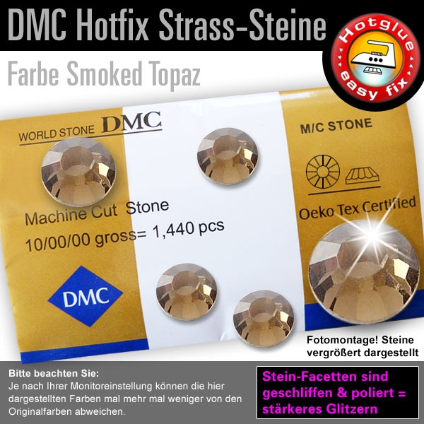 DMC Hotfix Strass-Steine SS20, Smoked Topaz