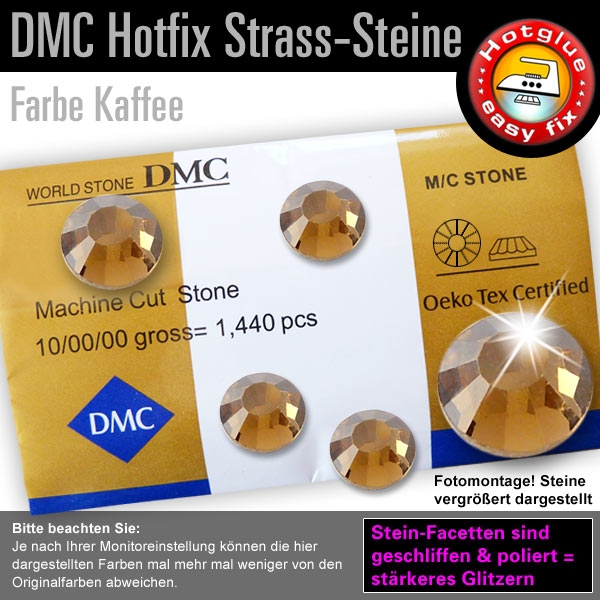 DMC Hotfix Strass-Steine SS20, Kaffee
