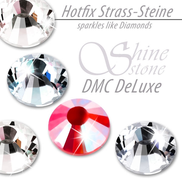 ShineStone DeLuxe Hotfix Strass-Steine SS16 Light Siam AB zum Aufbügeln