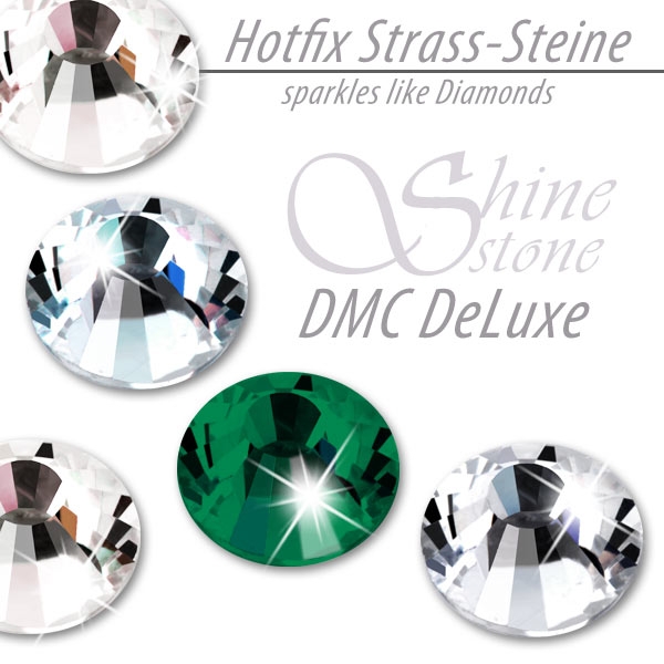 ShineStone DeLuxe Hotfix Strass-Steine SS16 Emerald zum Aufbügeln