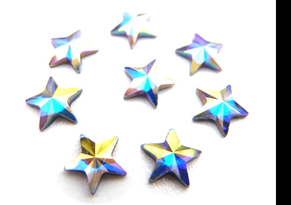 Swarovski® Kristalle 2816 Rivoli Star Hotfix, 5mm Crystal AB