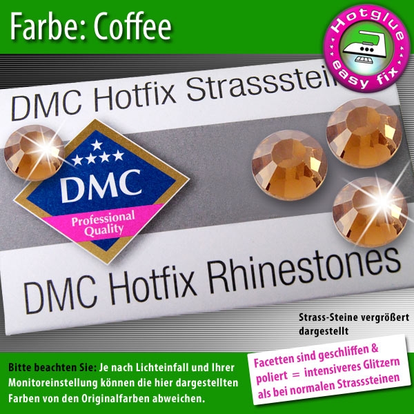 DMC Hotfix Strass-Steine SS10 Farbe Kaffee