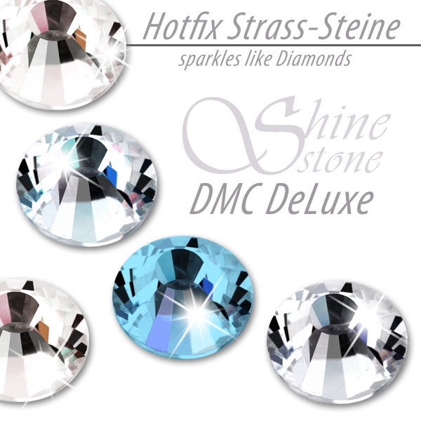 ShineStone DeLuxe Hotfix Strass-Steine SS20 Aquamarine zum Aufbügeln