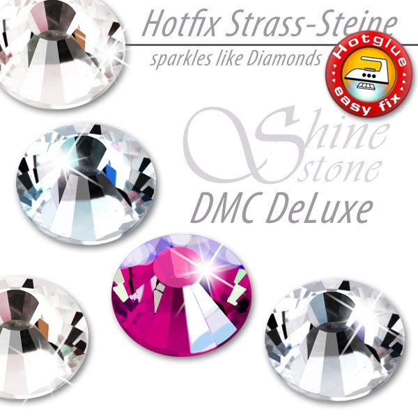 ShineStone DeLuxe Hotfix Strass-Steine SS20 Fuchsie AB zum Aufbügeln