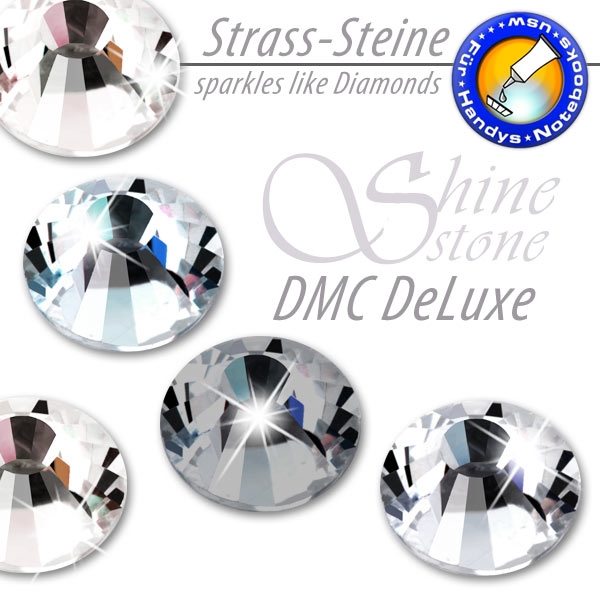 ShineStone DeLuxe Hotfix Strass-Steine SS34 Black Diamond zum Aufbügeln