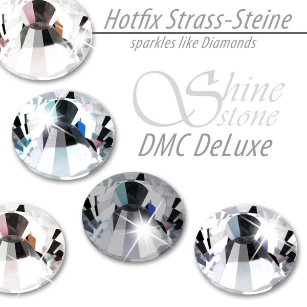 ShineStone DeLuxe Hotfix Strass-Steine SS30 Black Diamond zum Aufbügeln